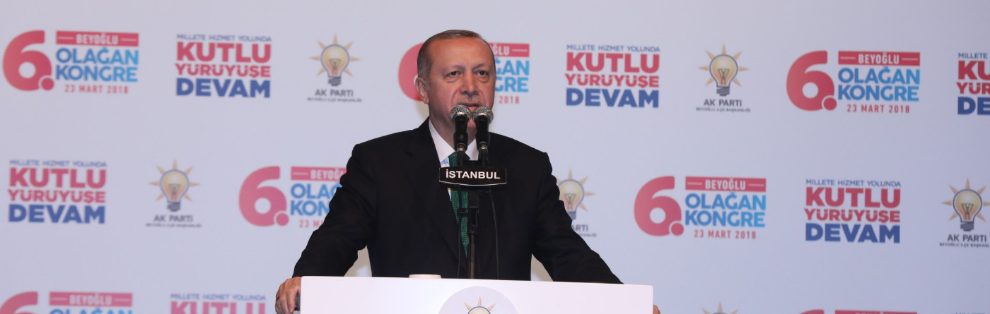 Cumhurbaşkanı Erdoğan, AK Parti Beyoğlu 6. Olağan İlçe Kongresi'ne katıldı.