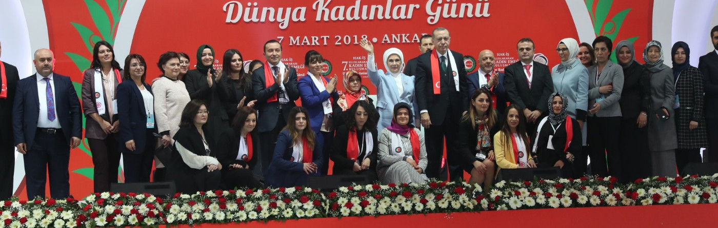 Cumhurbaşkanı Erdoğan, Dünya Kadınlar Günü dolayısıyla düzenlenen "Hak-İş 7. Uluslararası Kadın Emeği Buluşması"na katıldı