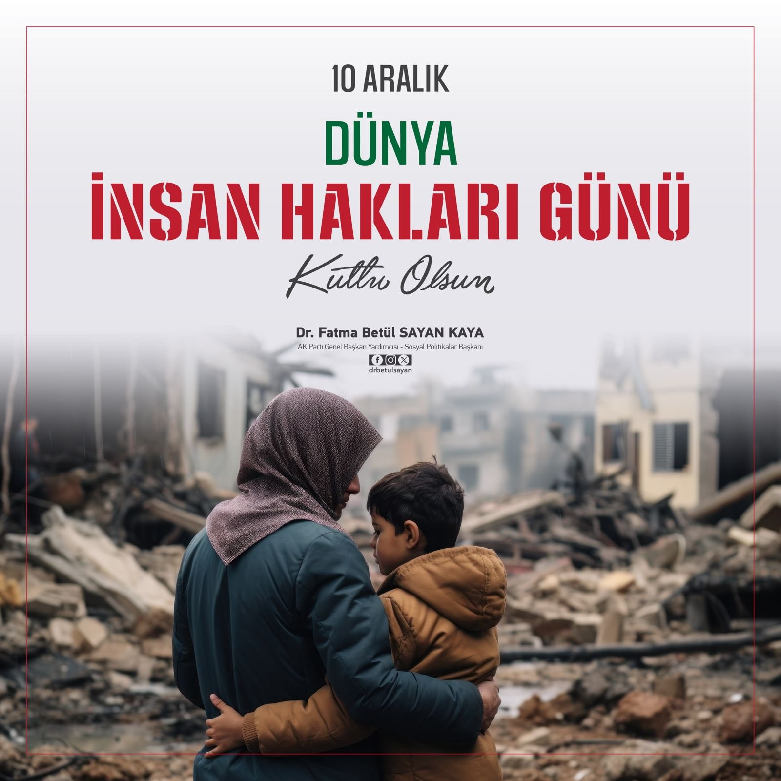 10 Aralık Dünya İnsan Hakları Günü Mesajı