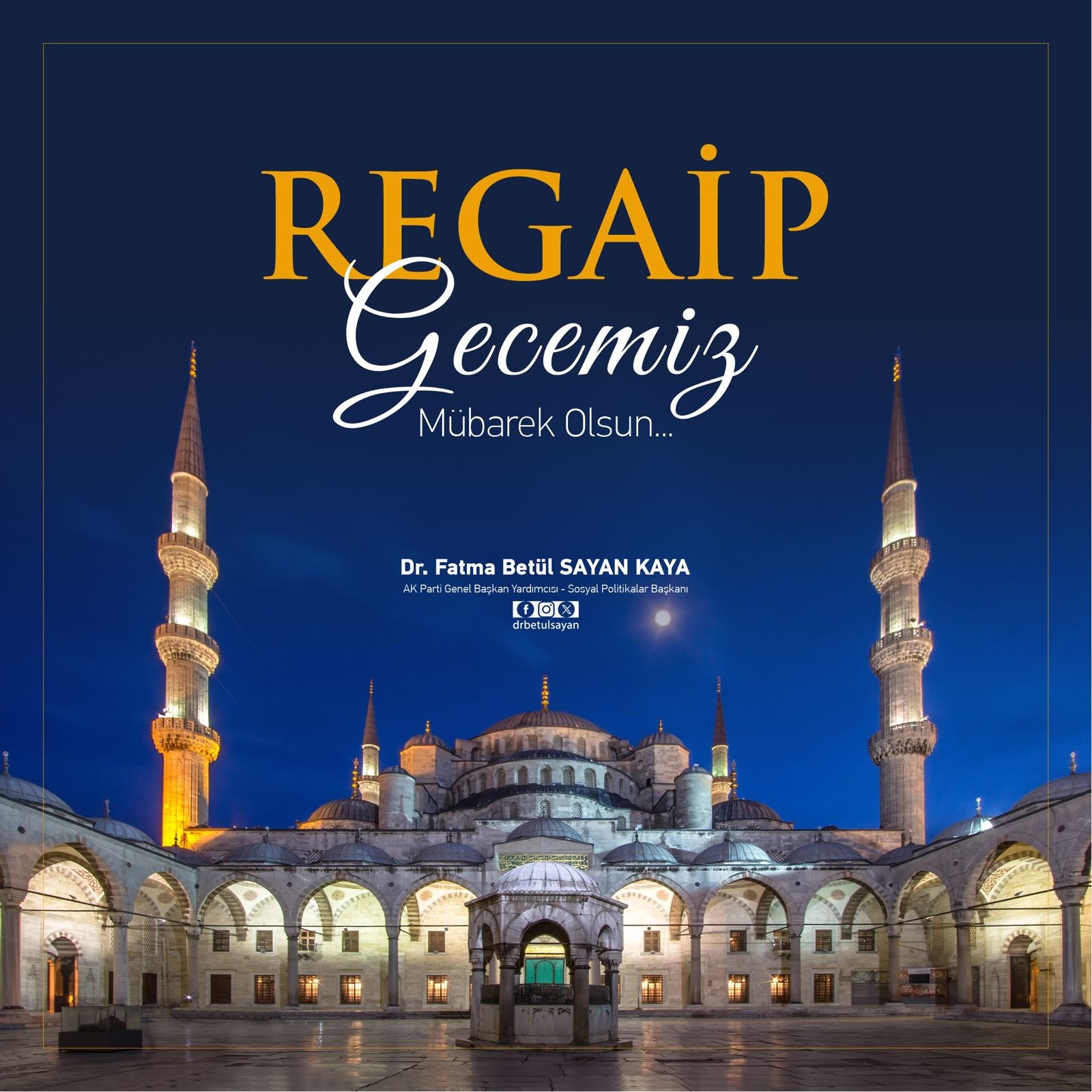 Regaip Gecesi Mesajı